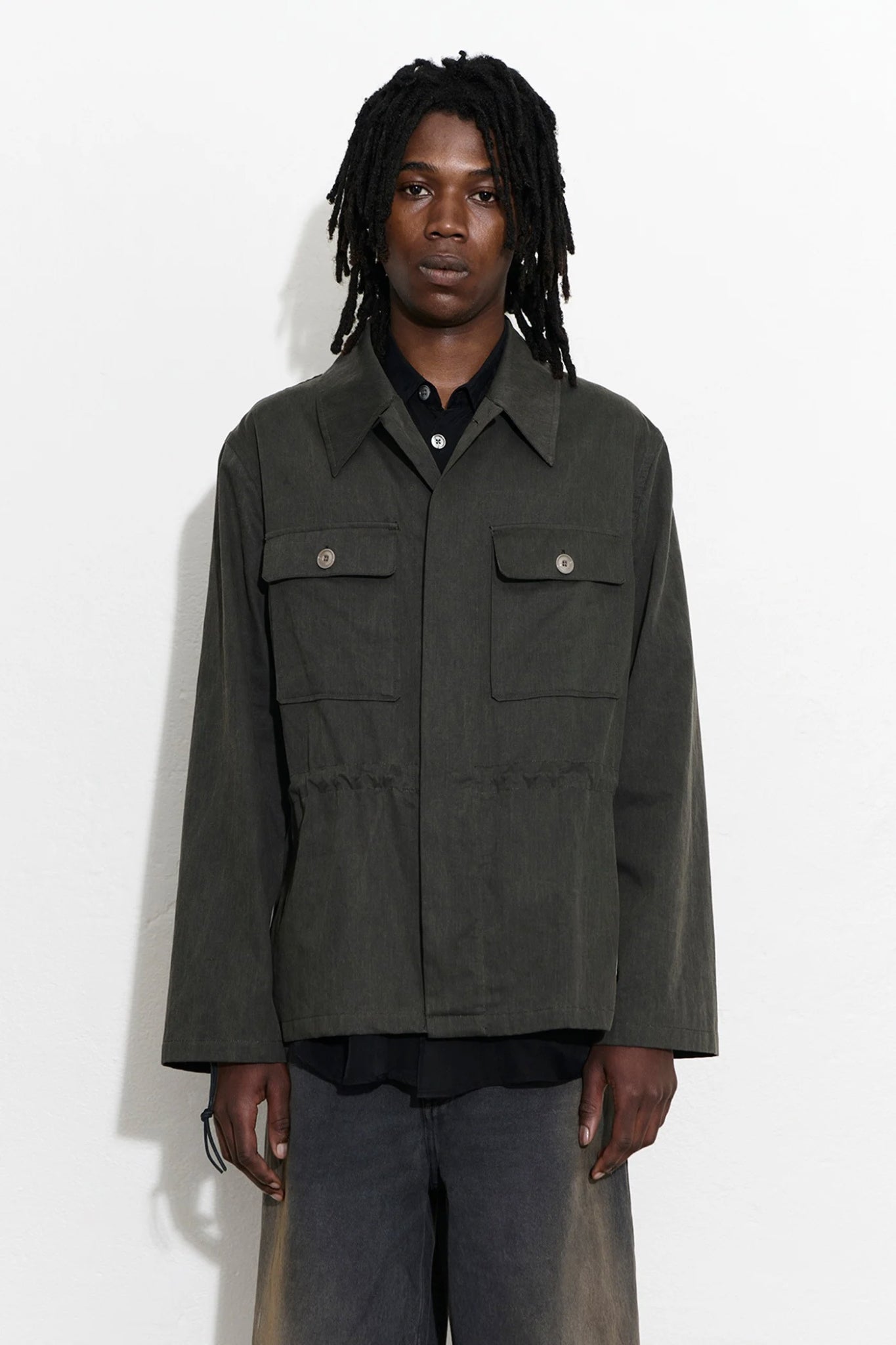 UNITY JACKET Antique Mudd Coated Sateen