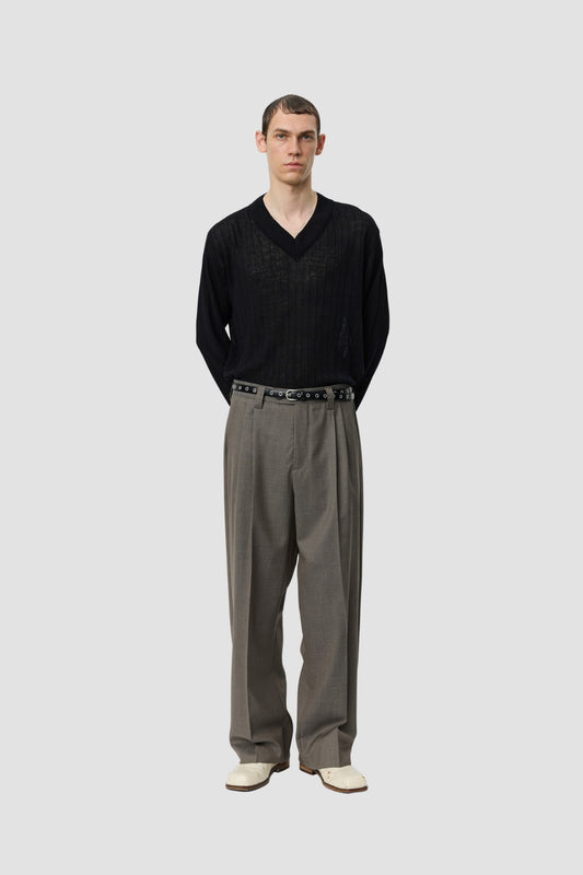 CLASSIC TROUSERS Light Taupe Wool