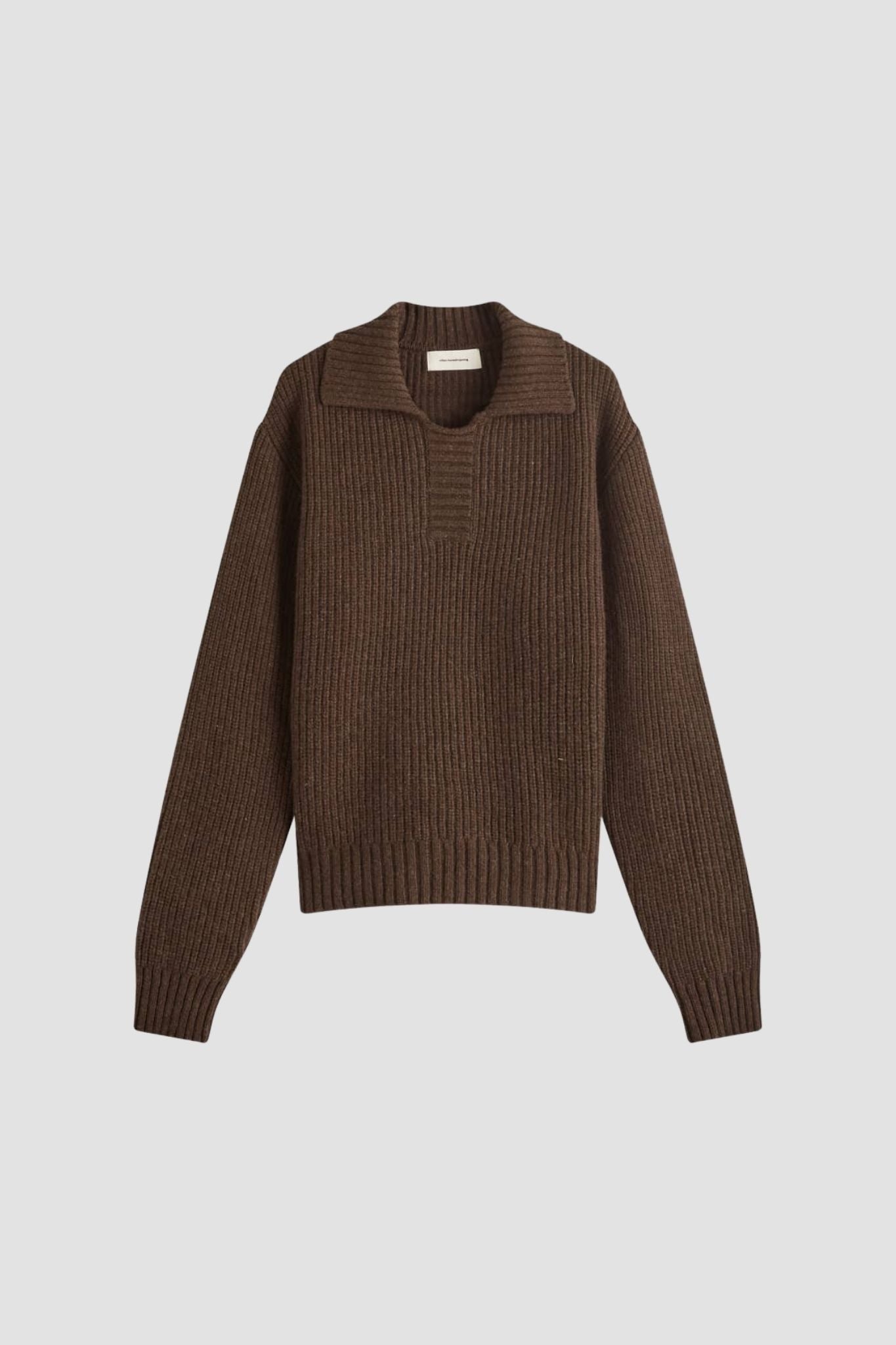 COLLAR SWEATER BROWN