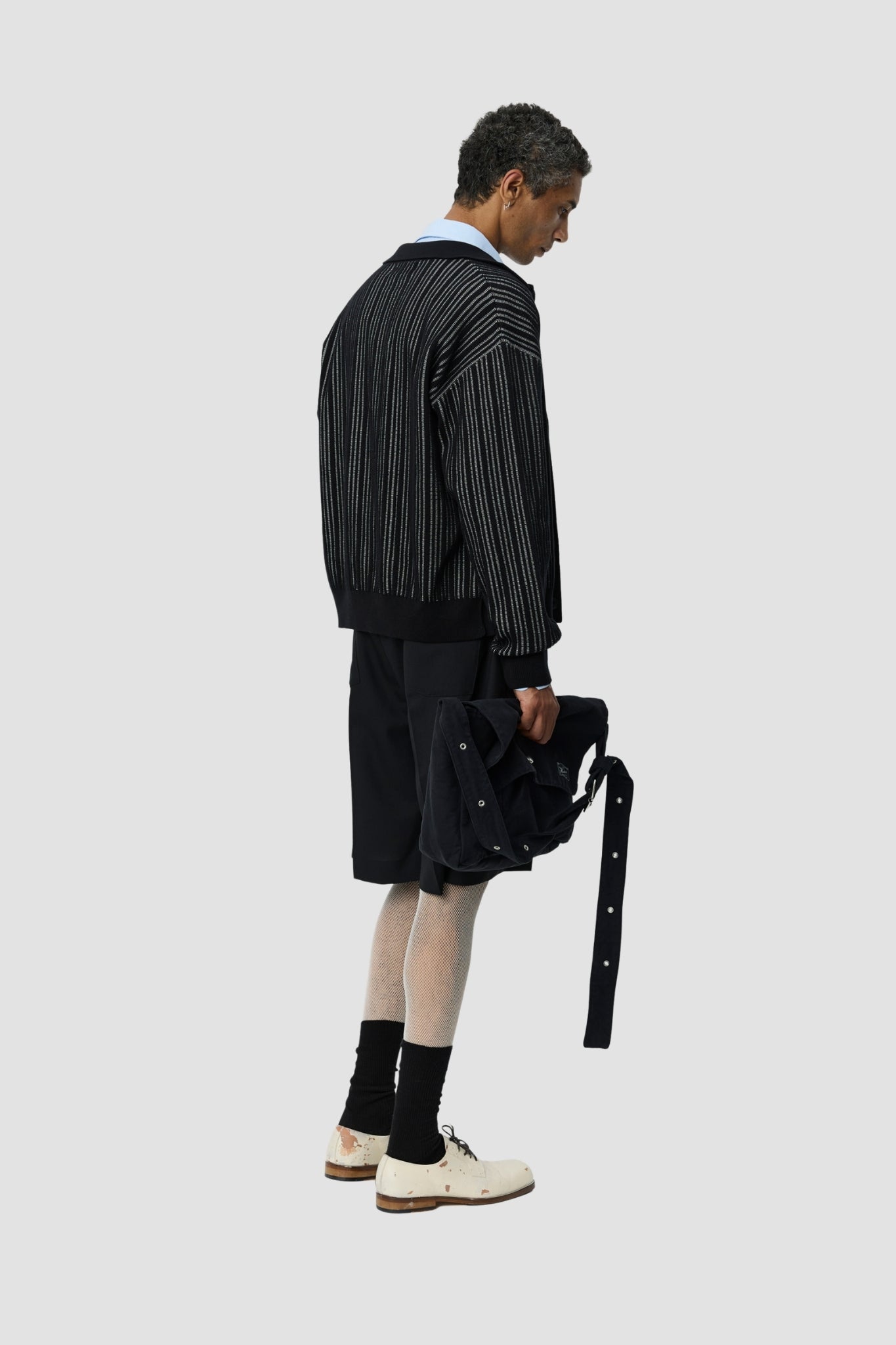 FORMAL CARDIGAN Black Stripe