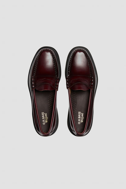 WEEJUN STEP LARSON MOC PENNY Wine Lthr