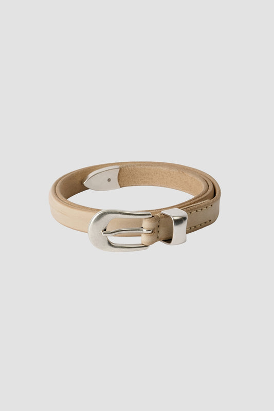 2 CM BELT, Chalky White Leather