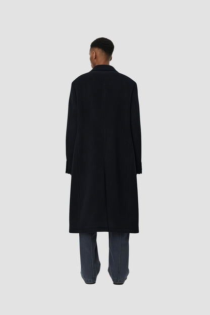 CONFERENCE COAT Black Recycled Wool