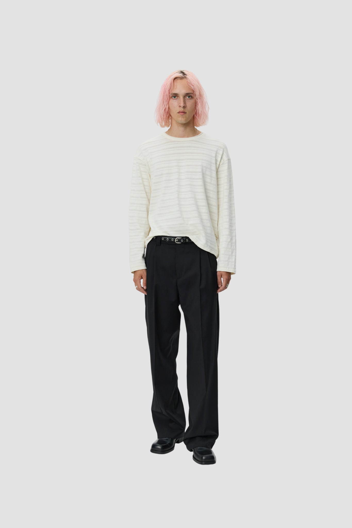 ROUND NECK SWEATER Off White Stripe