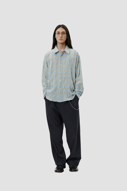 EXACT SHIRT Pale Blue StructuredCheck