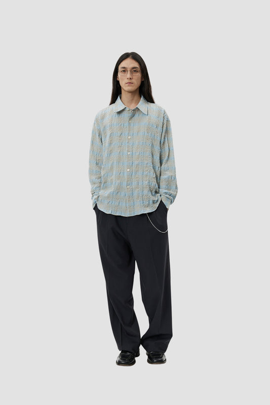 EXACT SHIRT Pale Blue StructuredCheck