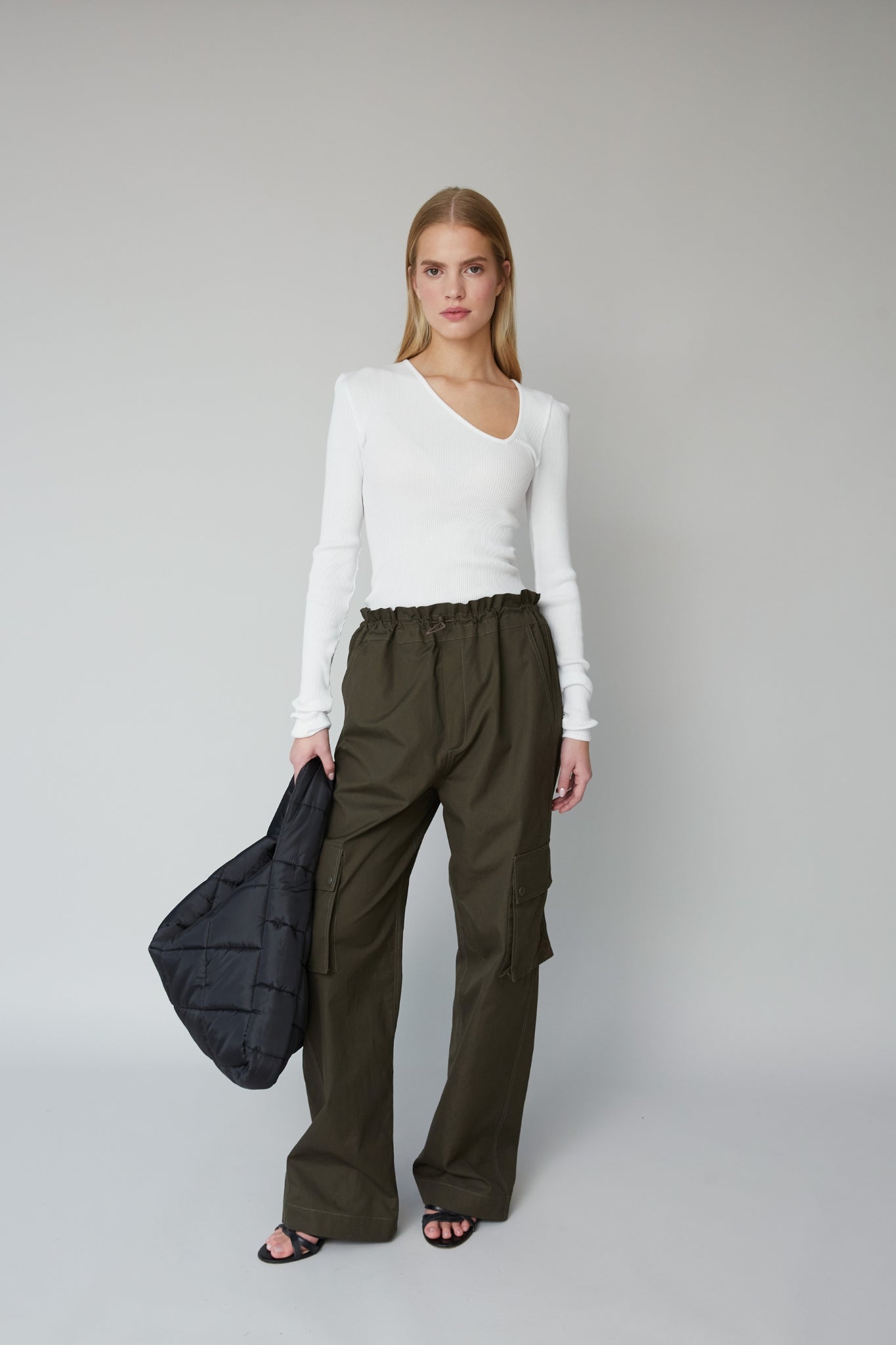 MAUD CARGO PANTS Dark Olive