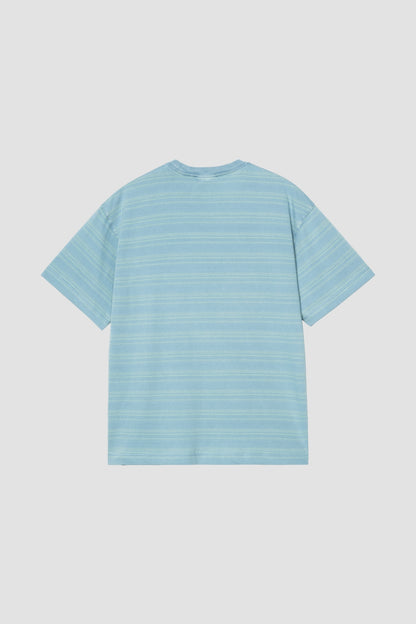 S/S BRODINE TEE STRIPE Saguaro indigo overdyed