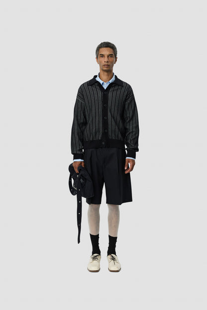 FORMAL CARDIGAN Black Stripe