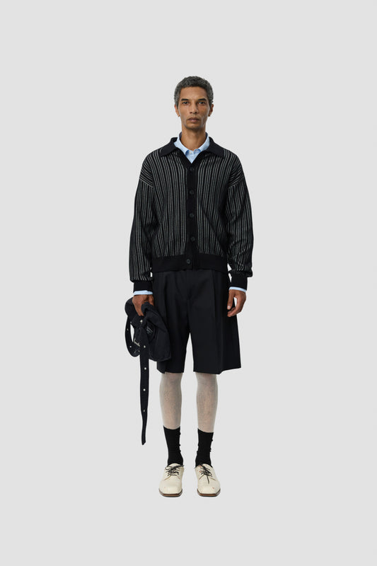 FORMAL CARDIGAN Black Stripe