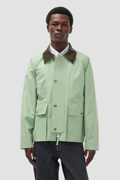 HOLMEN WAX RAGLAN LIGHT JACKET Basil
