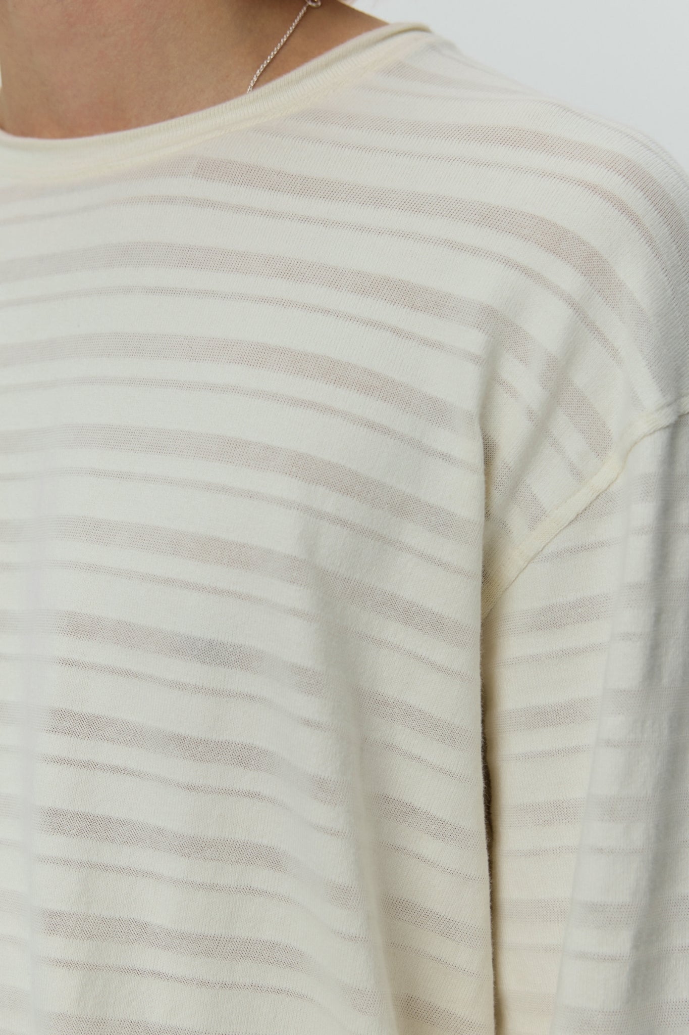 ROUND NECK SWEATER Off White Stripe