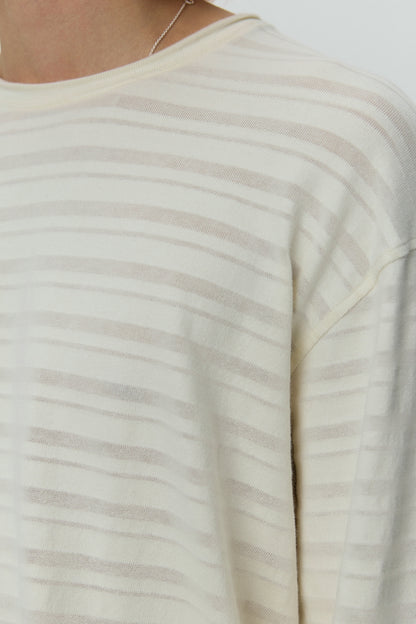 ROUND NECK SWEATER Off White Stripe