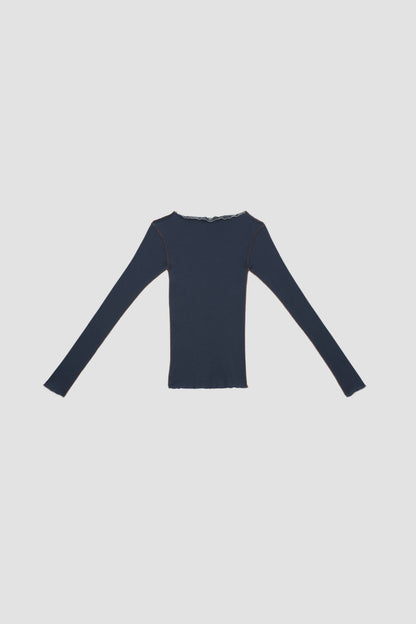 VEIN LONG SLEEVE TEE Preston Blue