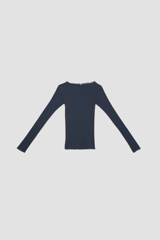 VEIN LONG SLEEVE TEE Preston Blue