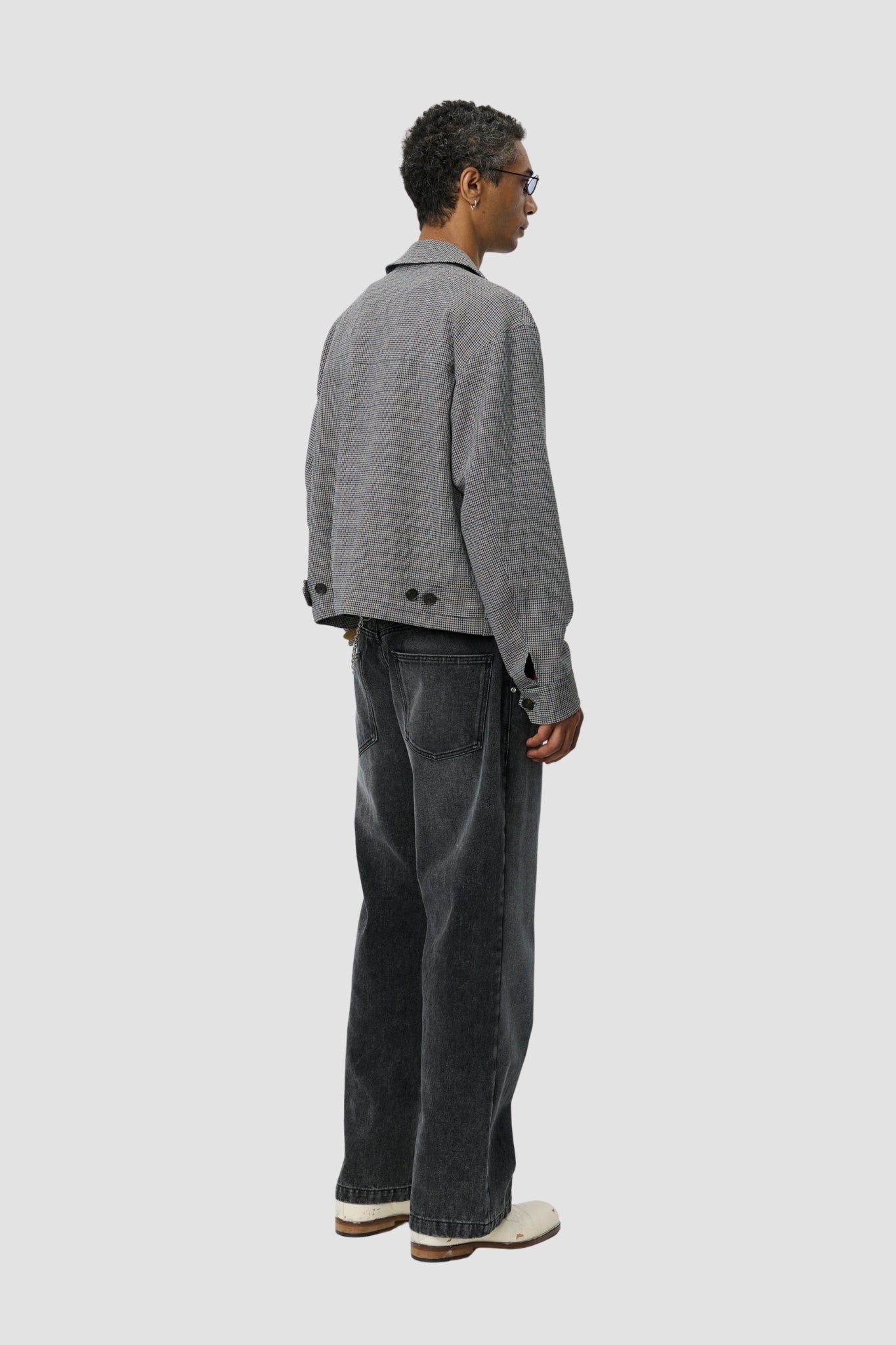 MAIL JACKET Taupe Check