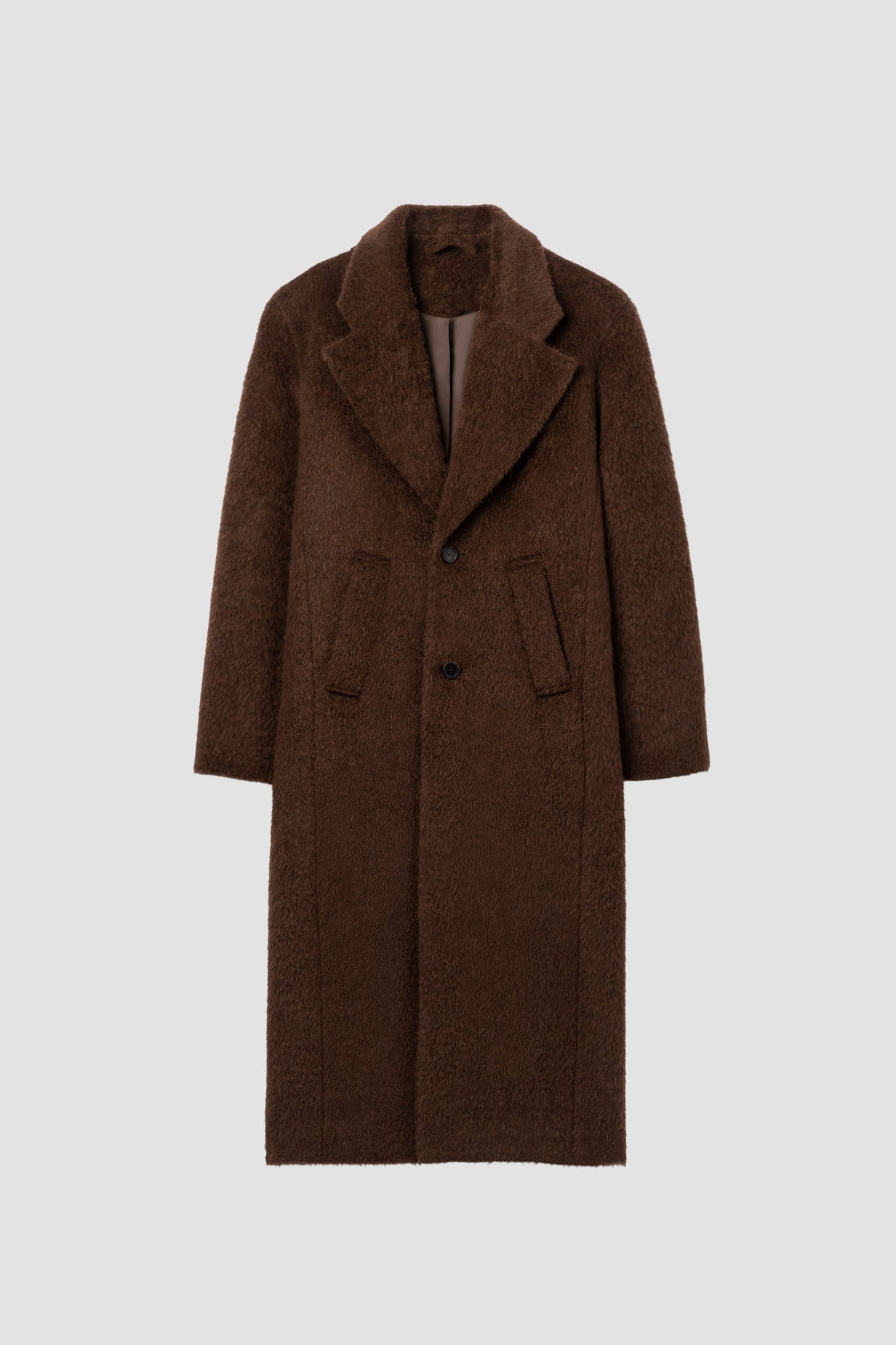 ALOIS COAT Brushed Taupe Alpaca