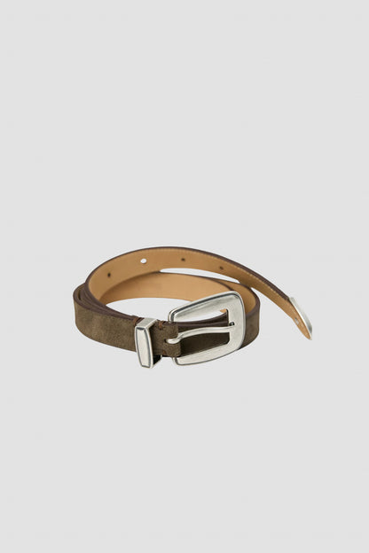 RIDERS BELT taupe suede
