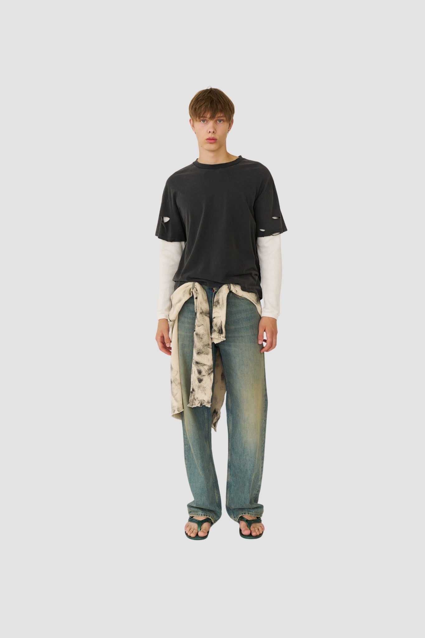LAYER BOX TEE Black