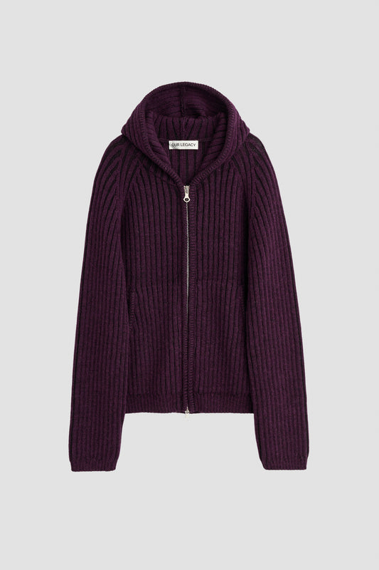 LEVEL HOOD Night Violet Stripe Isles Wool
