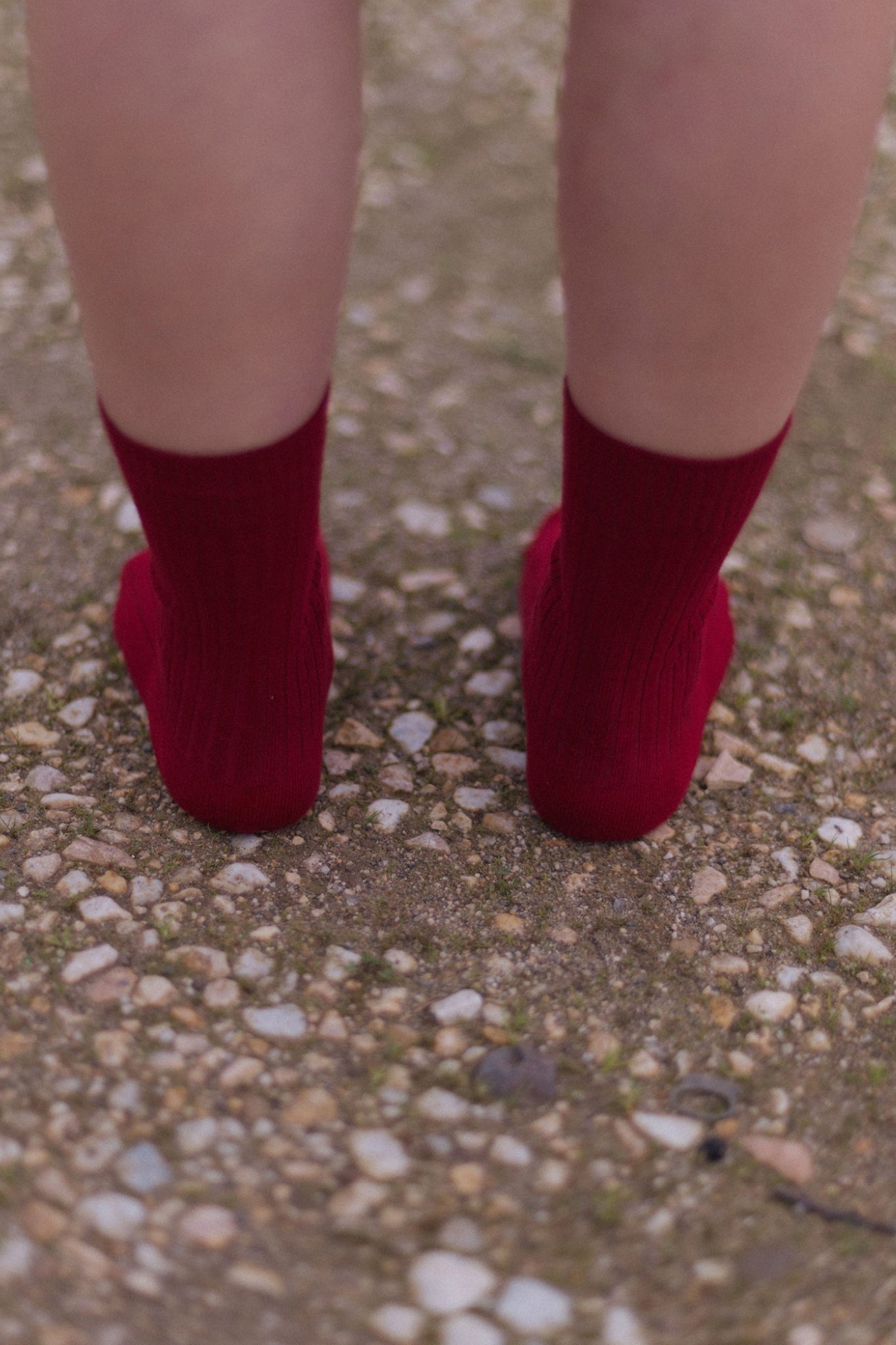 RIB OVERANKLE SOCKS Pair Red