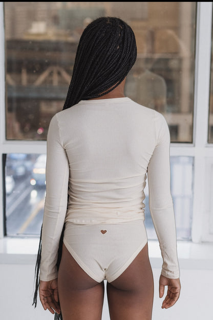 HEART LONG SLEEVE TEE Undyed