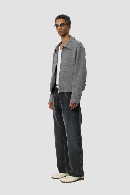 MAIL JACKET Taupe Check