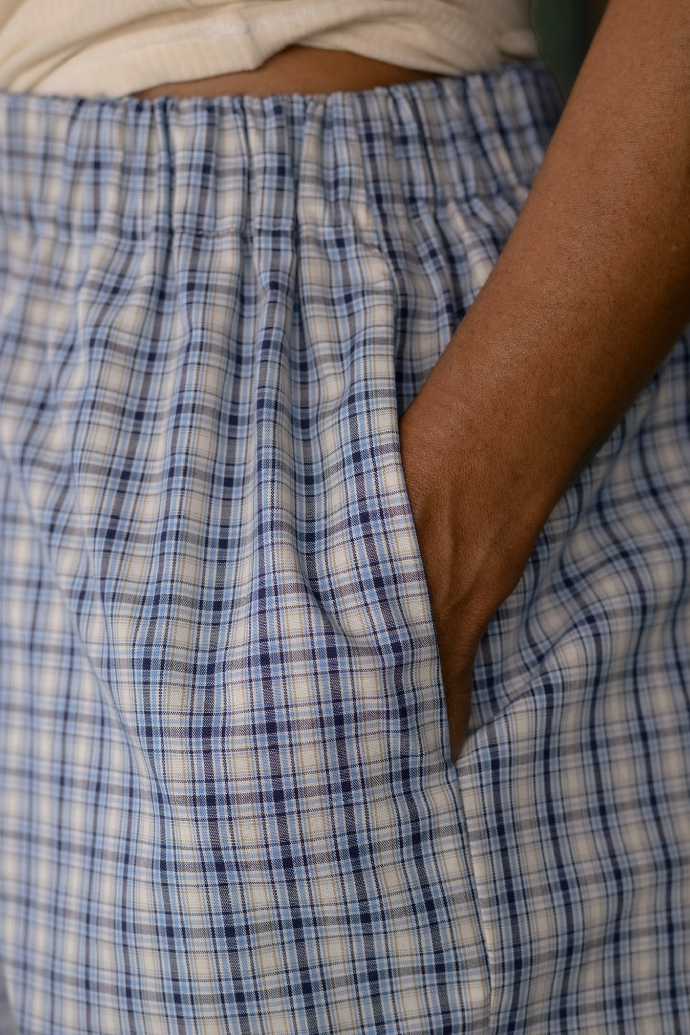 CLAUDE PANTS Blue Check