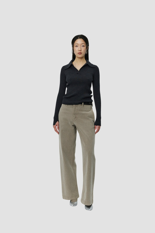 OPEN PLACKET POLO Dark Grey