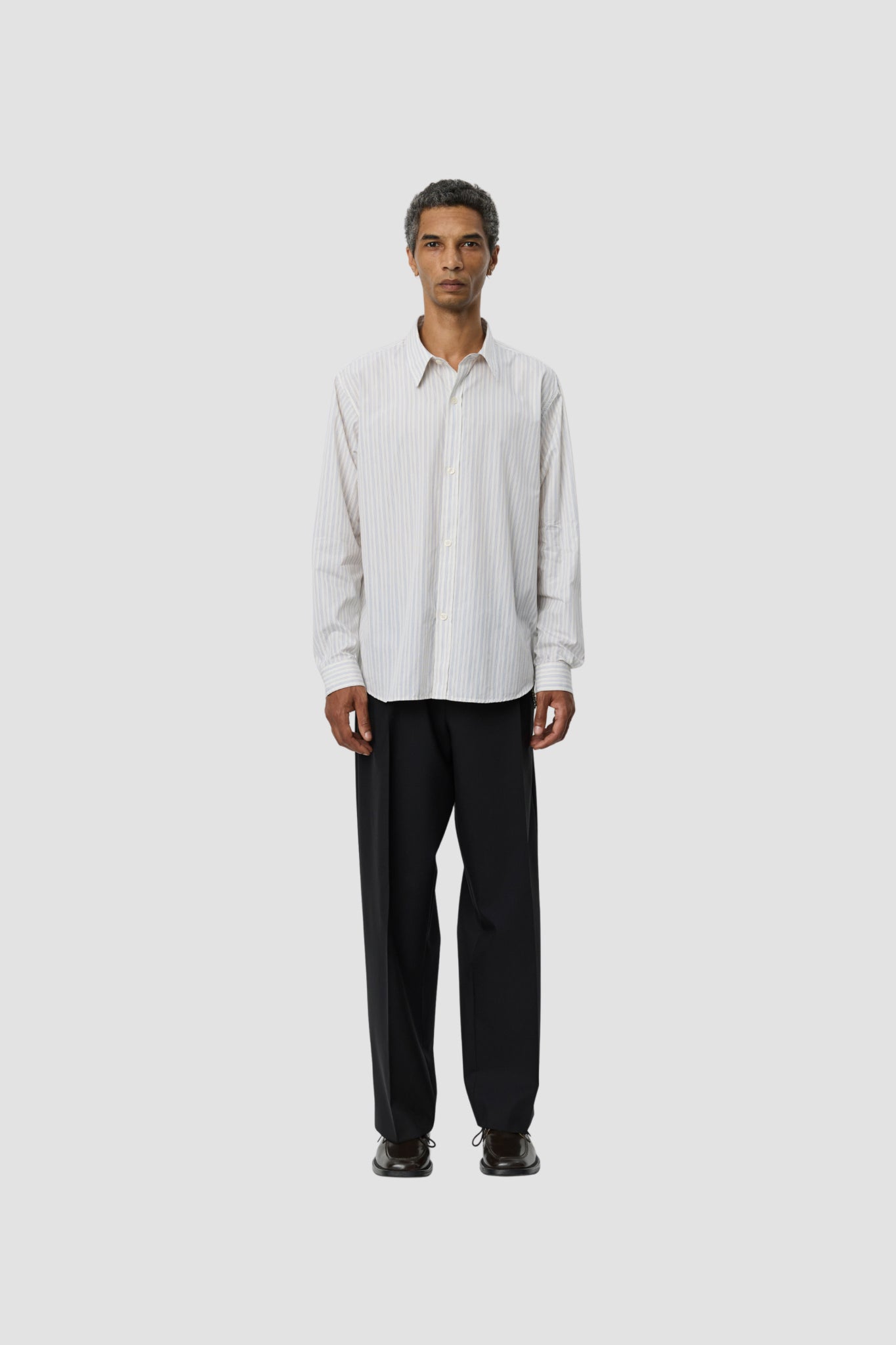 EVENING SHIRT Off White Business Stripe
