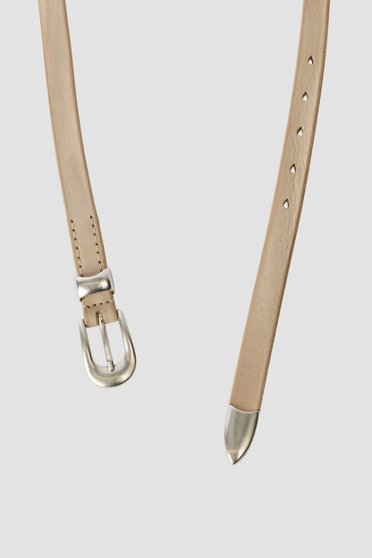 2 CM BELT, Chalky White Leather