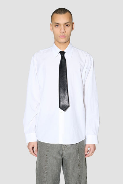 TIE, Black Real Fake Leather