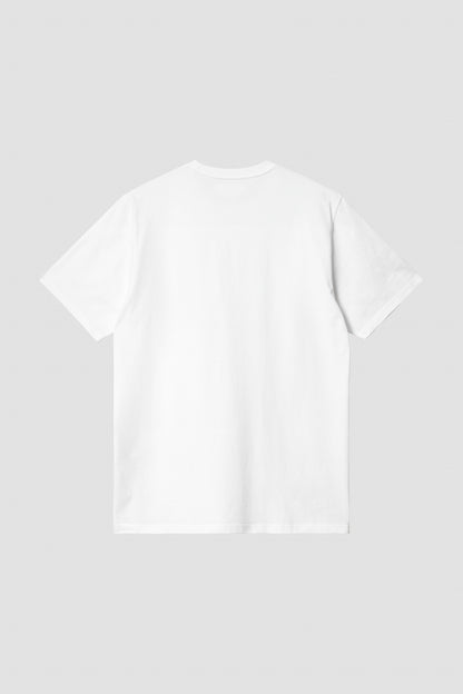 S/S POCKET HEART T-SHIRT White / Black
