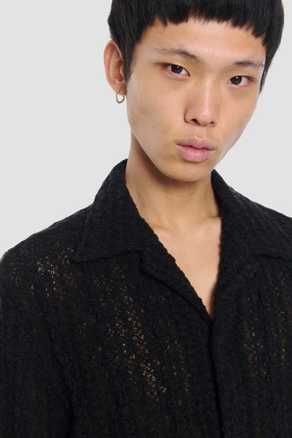 JAGOU SHIRT Lace Black Wool