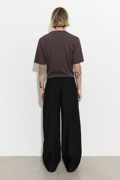 LEISURE TROUSER Soot Black Techflax