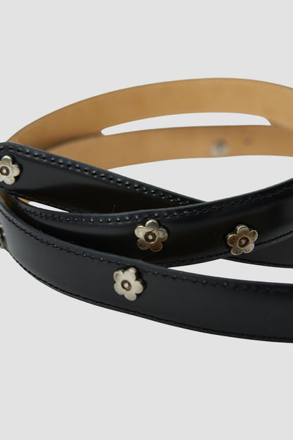 PURPOSE BELT Rivet Black Polido