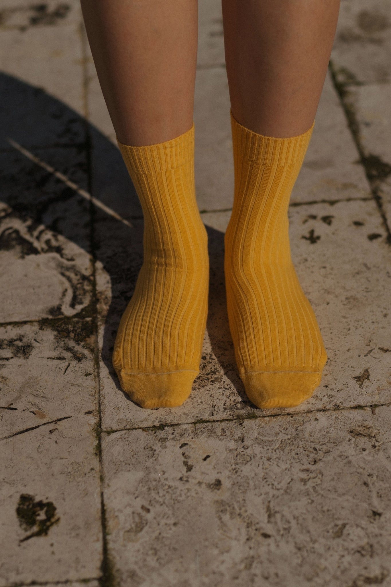 RIB OVERANKLE SOCKS Eri Yellow