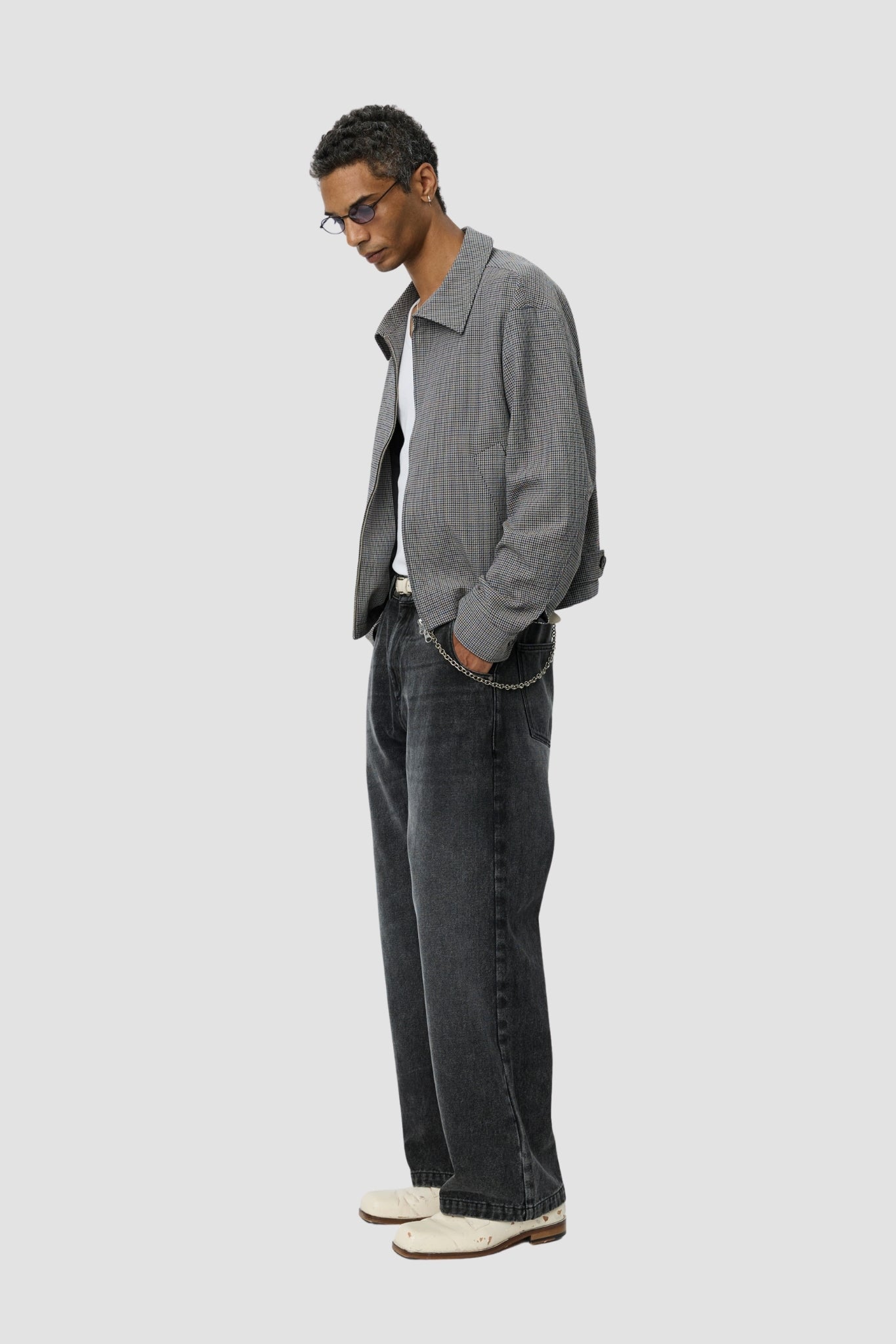 MAIL JACKET Taupe Check