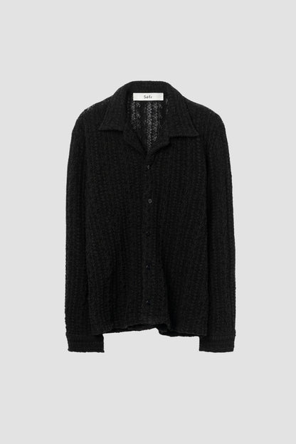 JAGOU SHIRT Lace Black Wool
