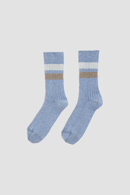 RACE OVERANKLE SOCKS Blue Mel