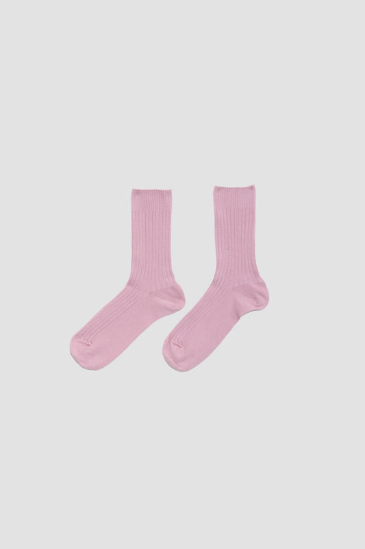 RIB OVERANKLE SOCKS Vie Pink