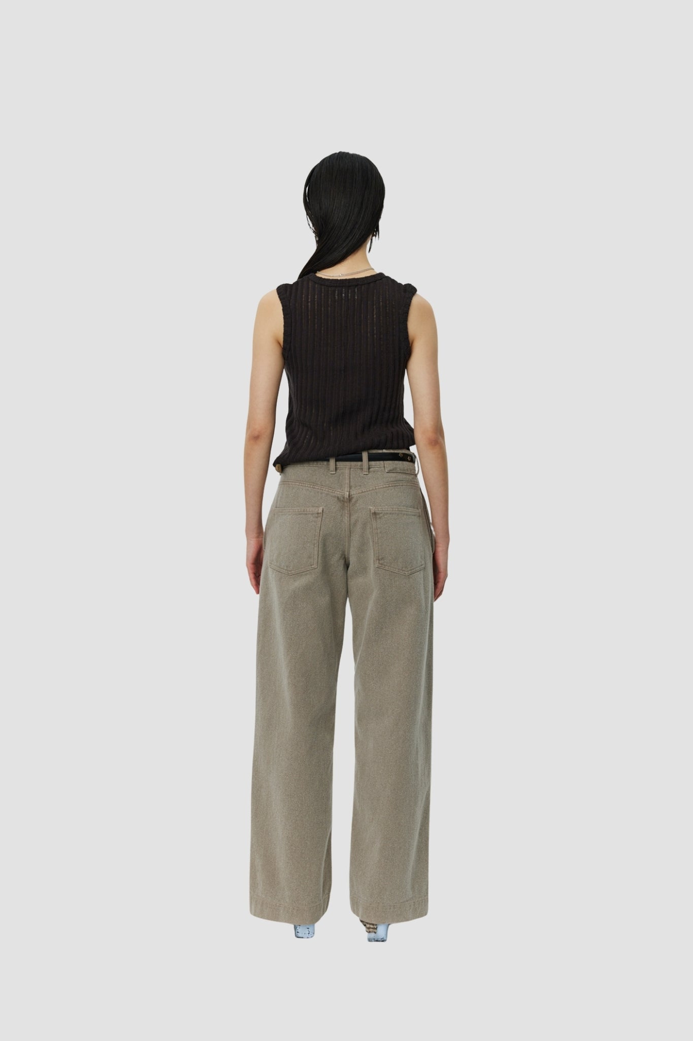 W' STRAIGHT CUT JEANS Brushed Mudstone