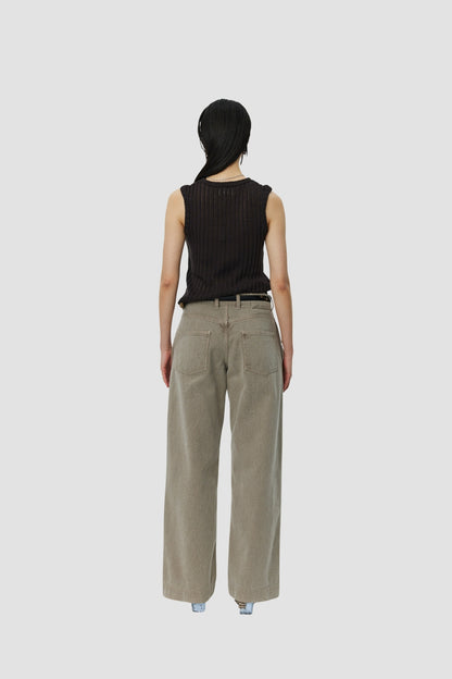 W' STRAIGHT CUT JEANS Brushed Mudstone