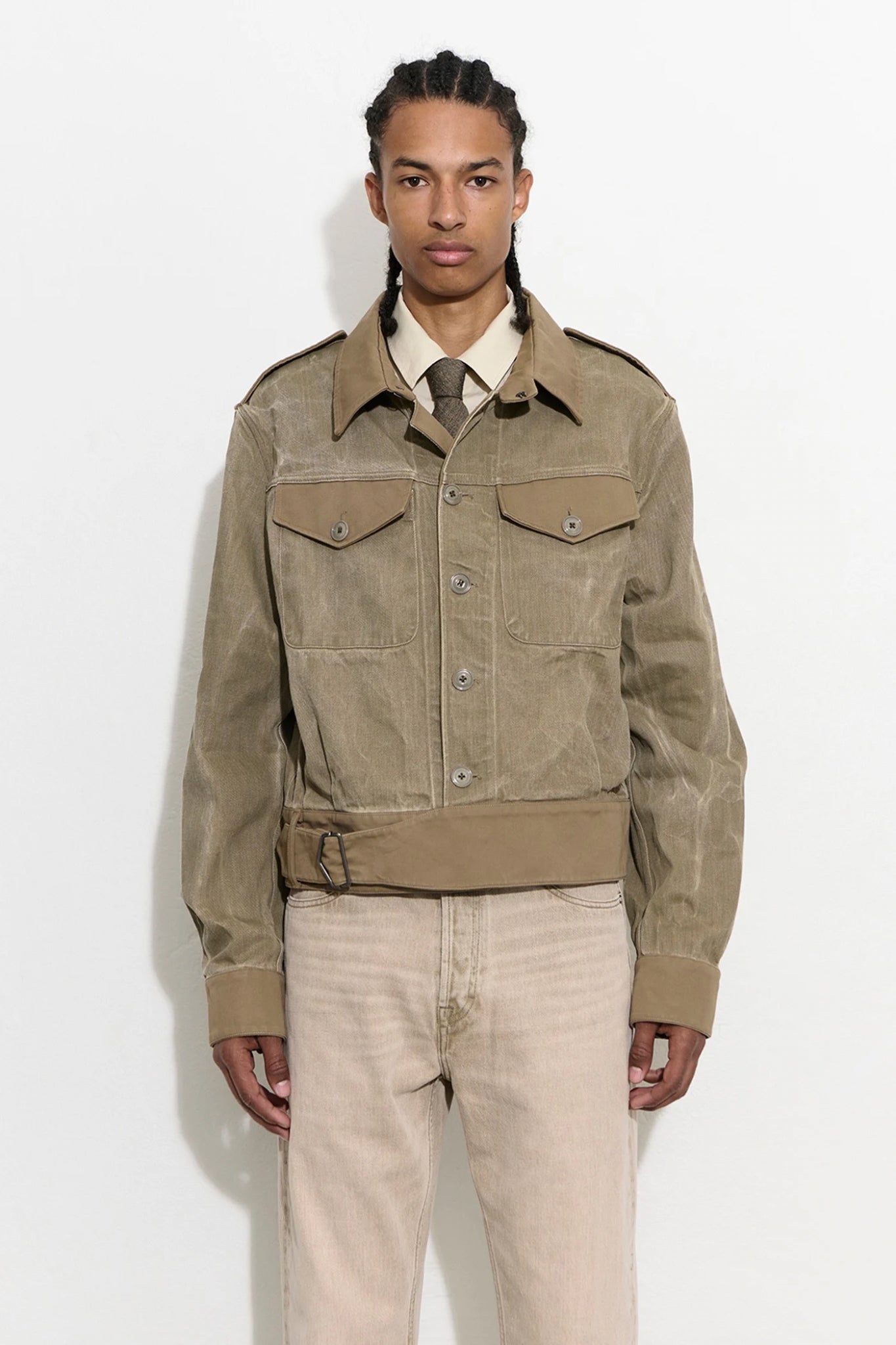 BATTLE JACKET Dusty Olive Pigment Twill