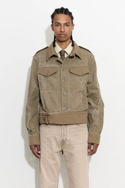 BATTLE JACKET Dusty Olive Pigment Twill