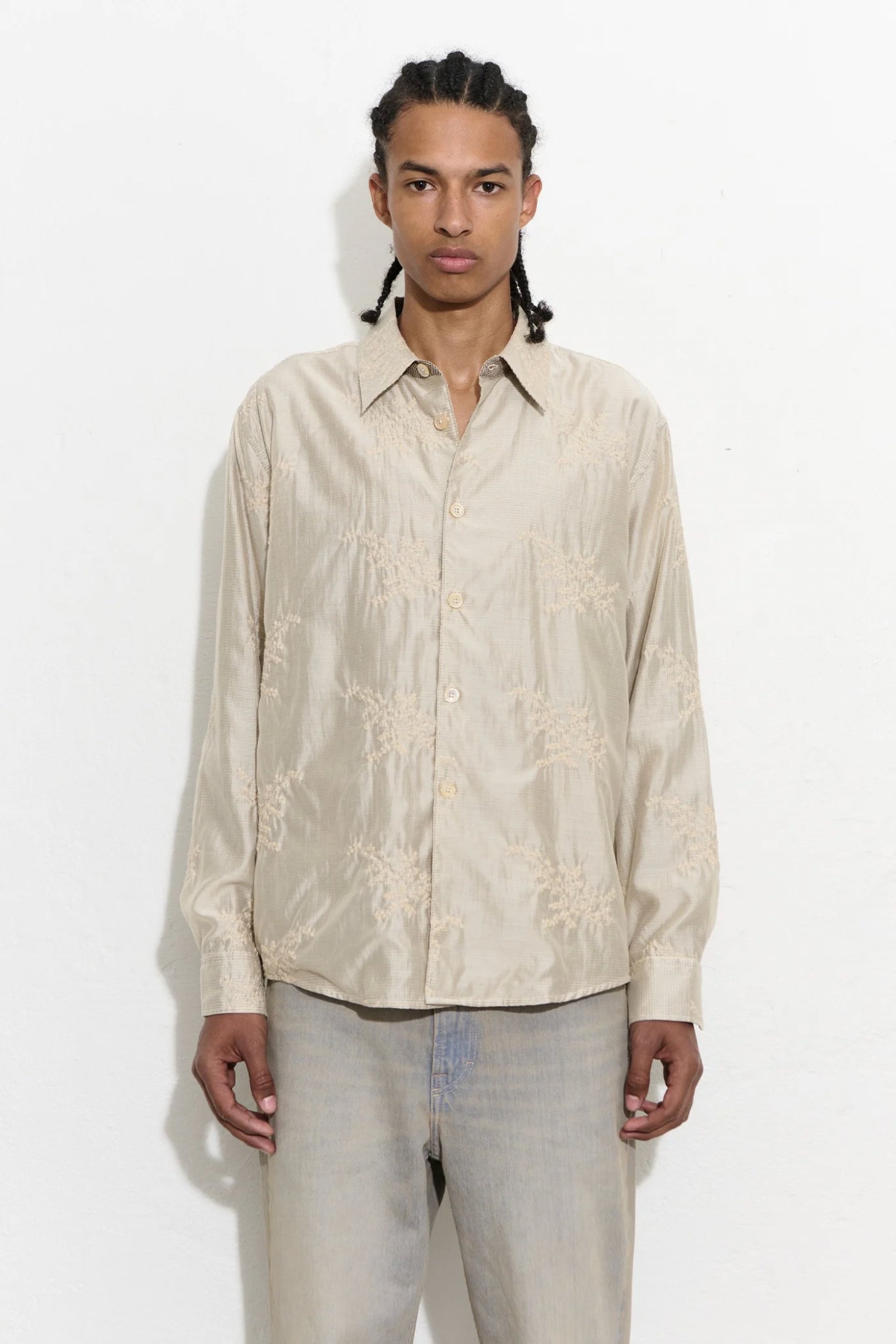 BEYOND SHIRT Champagne Bloom Ethereal Veil