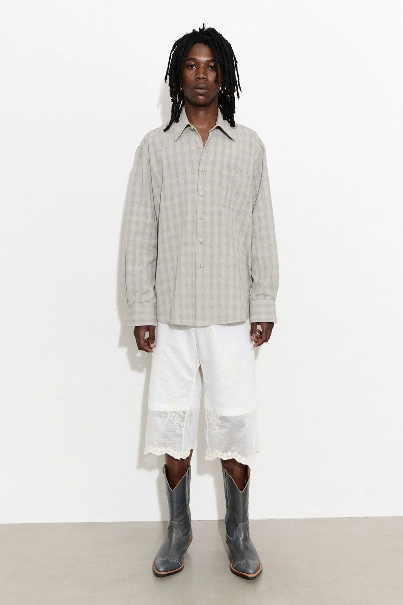 ABOVE SHIRT Sage Trail Check Dryline Weave