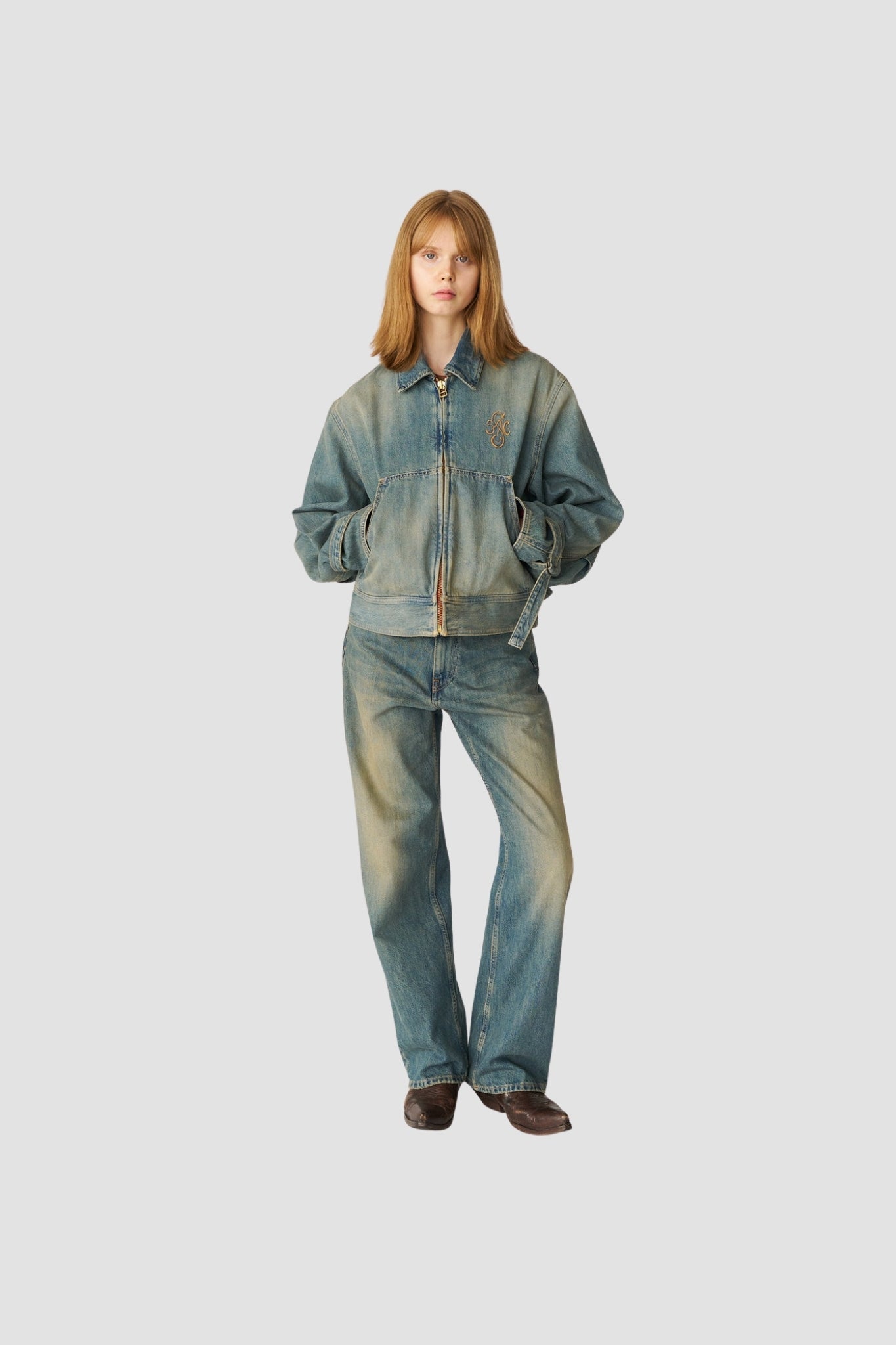 WORK JACKET LINED Sand blue