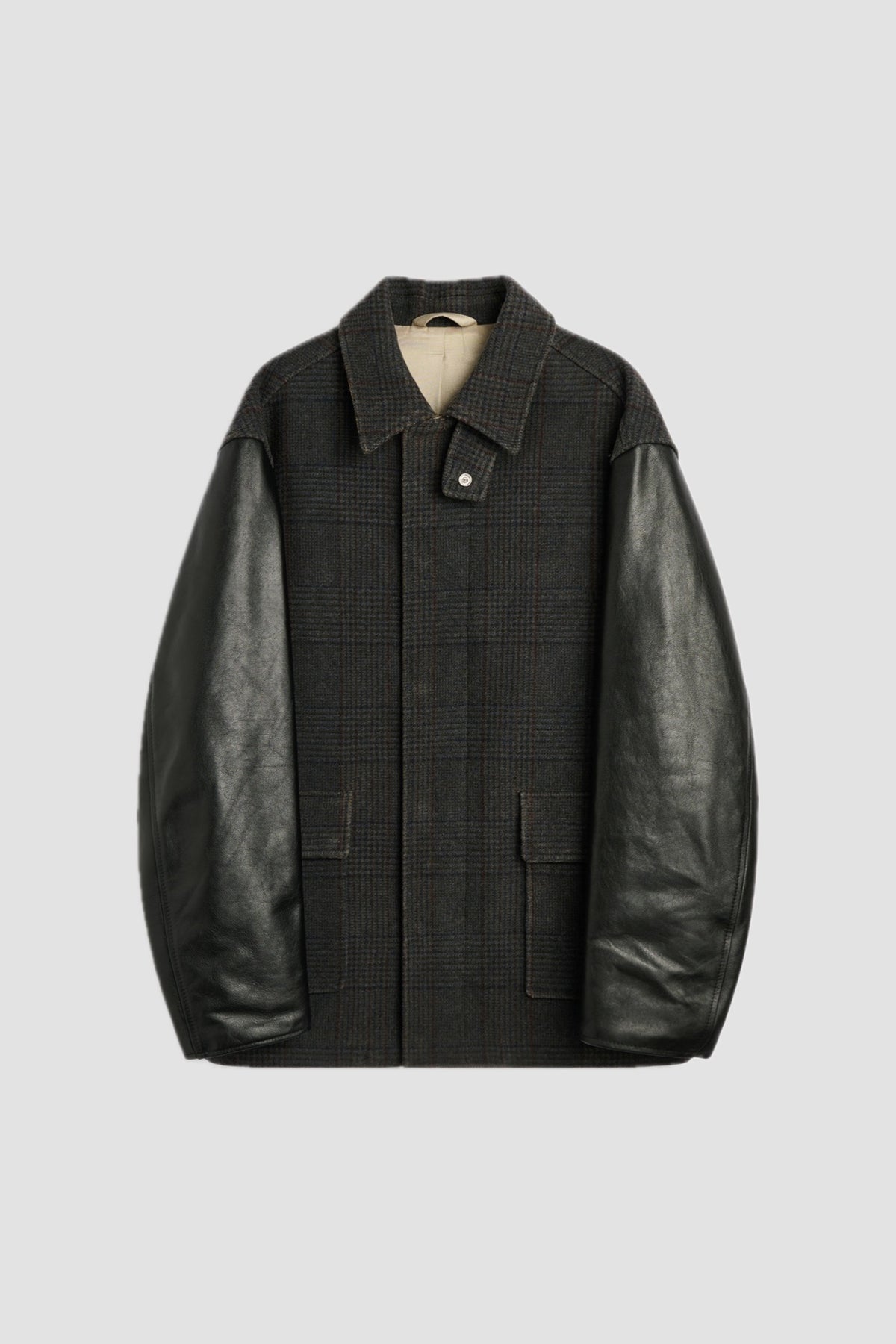 STILL JACKET bishop check tempered wool