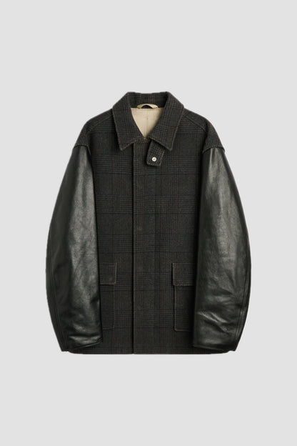 STILL JACKET bishop check tempered wool